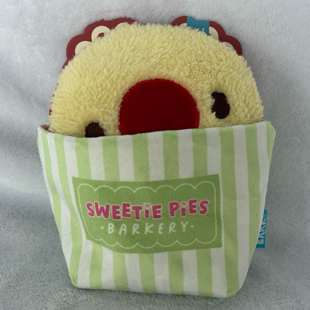 BARK BOX Raspberry Jim Dog Toy - Sweetie Pies Barkery - BarkBox Dog Toy - M-L